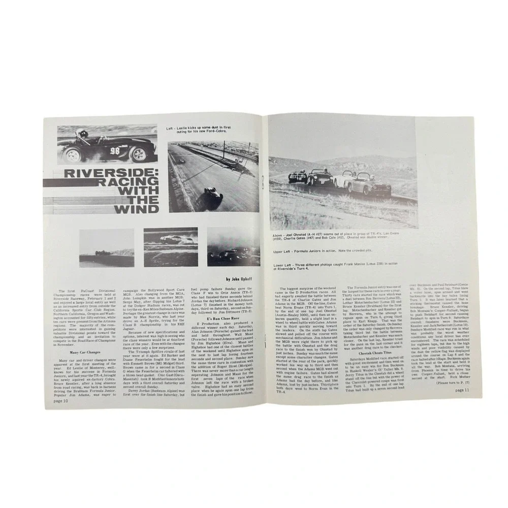 RARE VNTG March 64 Speed & Sport Magazine SCCA Riverside Raceway Sunbeam Alpine‎